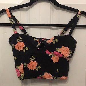 Floral Tank top with tie front